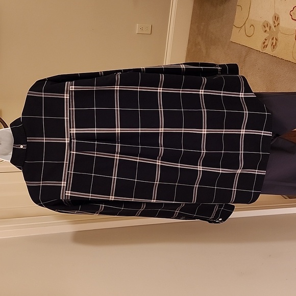 Turnbury Mens Window Pane Plaid Button Down Long Sleeved Shirt Large EUC - Picture 6 of 11